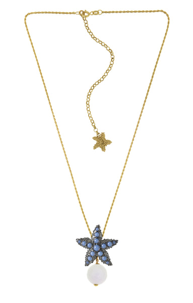 NECKLACE IN SILVER WITH AGATE