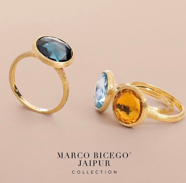 RING JAIPUR IN GOLD WITH CITRINE