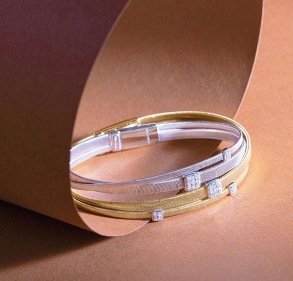 BRACELET MASAI IN GOLD AND DIAMONDS