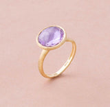 RING JAIPUR IN GOLD WITH AMETHYST
