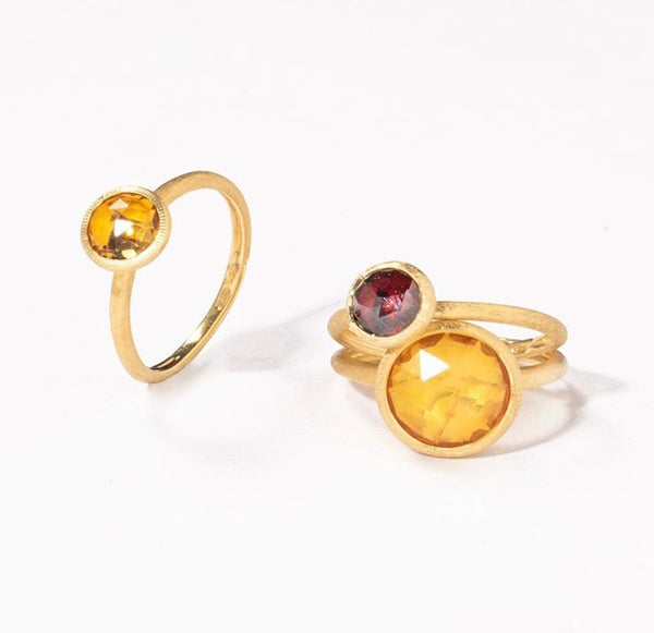 RING JAIPUR IN GOLD WITH CITRINE