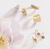 RING JAIPUR IN GOLD WITH CITRINE