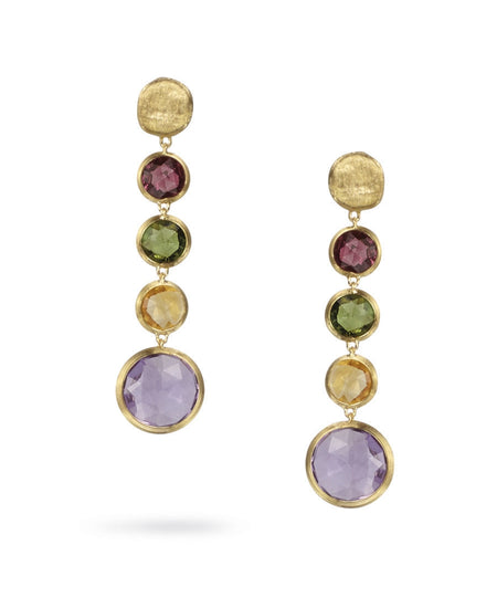 EARRINGS JAIPUR IN GOLD WITH  AMETHYST