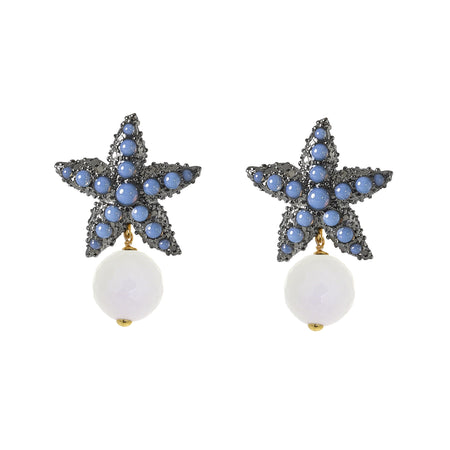 EARRINGS IN SILVER WITH PEARLS
