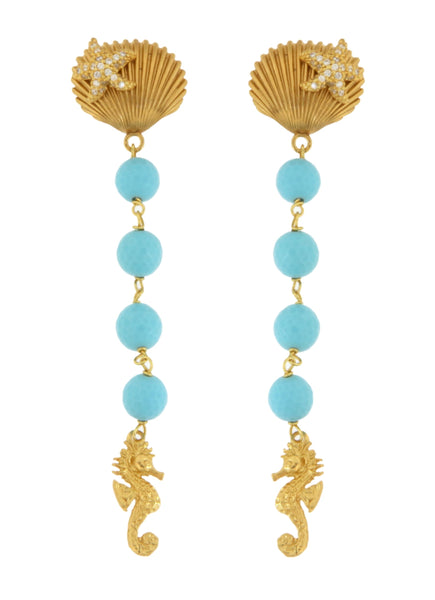 EARRINGS IN SILVER WITH TURQUOISE