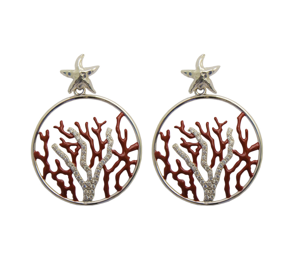 EARRINGS IN SILVER WITH ZIRCONS