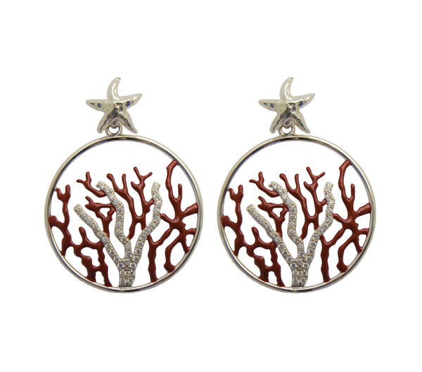 EARRINGS IN SILVER WITH ZIRCONS