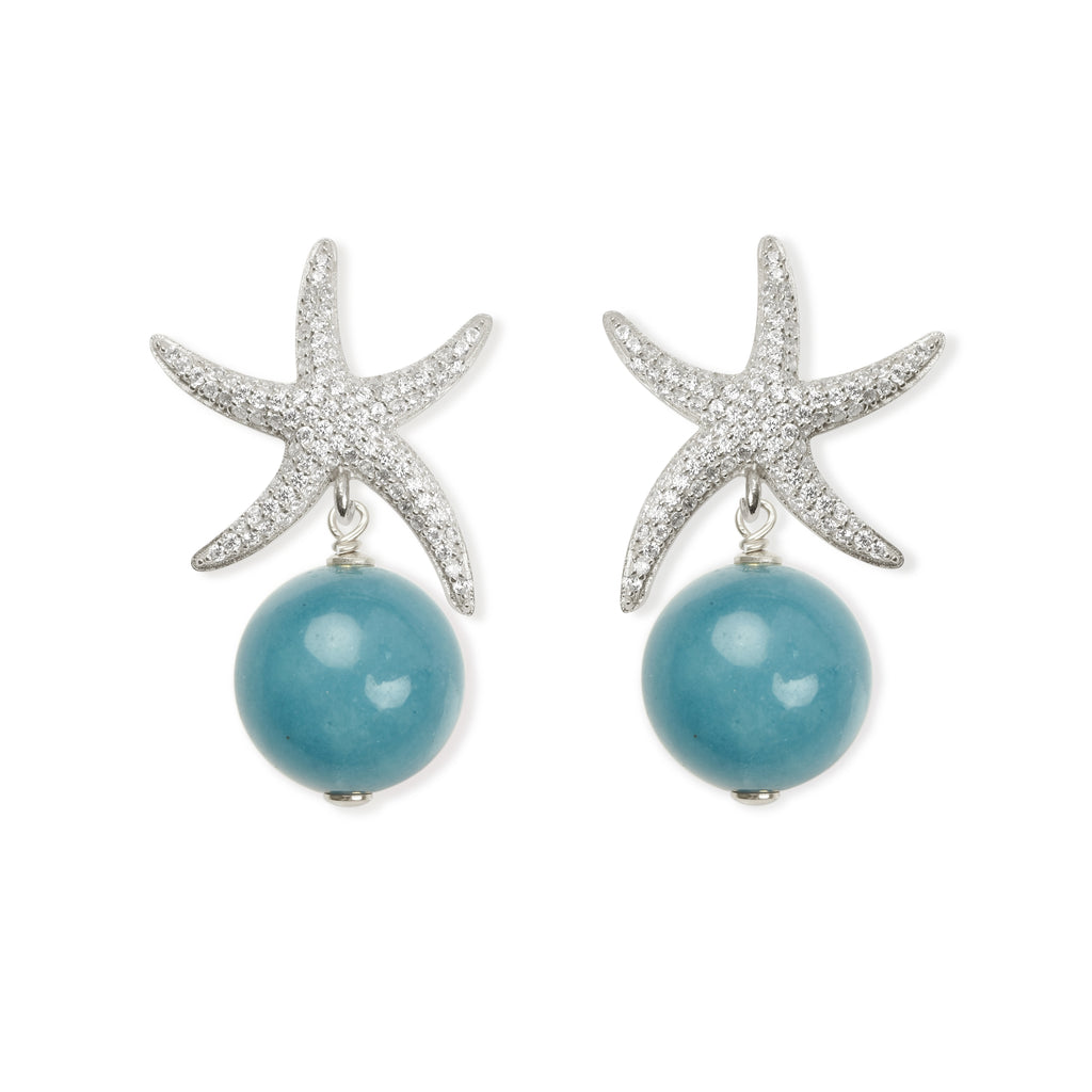 EARRINGS IN SILVER WITH AGATE