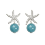 EARRINGS IN SILVER WITH AGATE