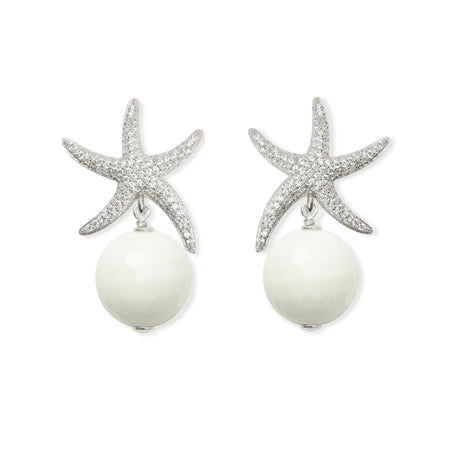 EARRINGS IN SILVER WITH PEARLS