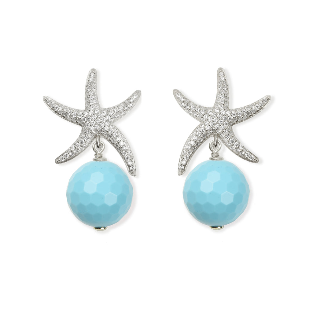 EARRINGS IN SILVER WITH TURQUOISE