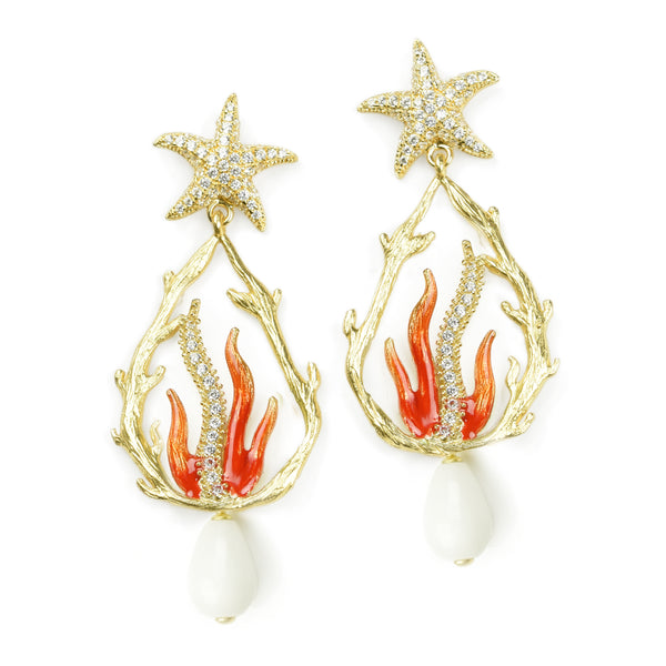 EARRINGS IN SILVER WITH AGATE