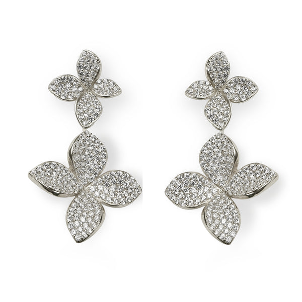 EARRINGS IN SILVER WITH ZIRCONS