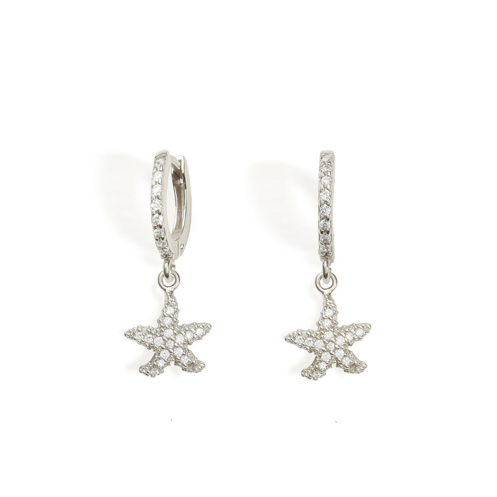 EARRINGS IN SILVER WITH ZIRCONS