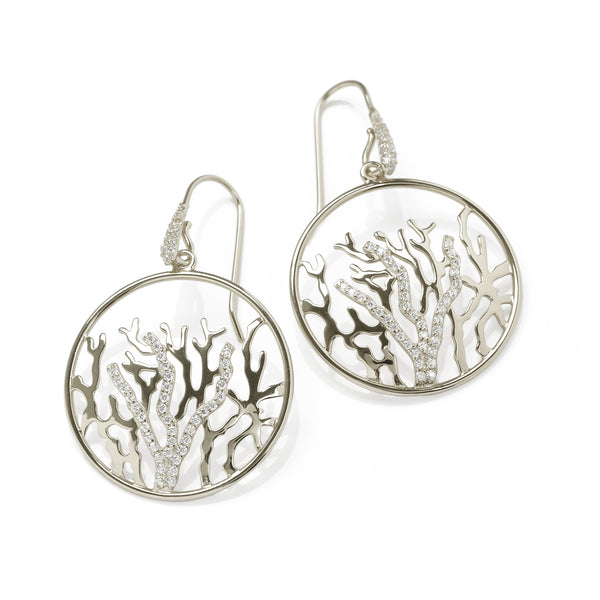 EARRINGS IN SILVER WITH ZIRCONS