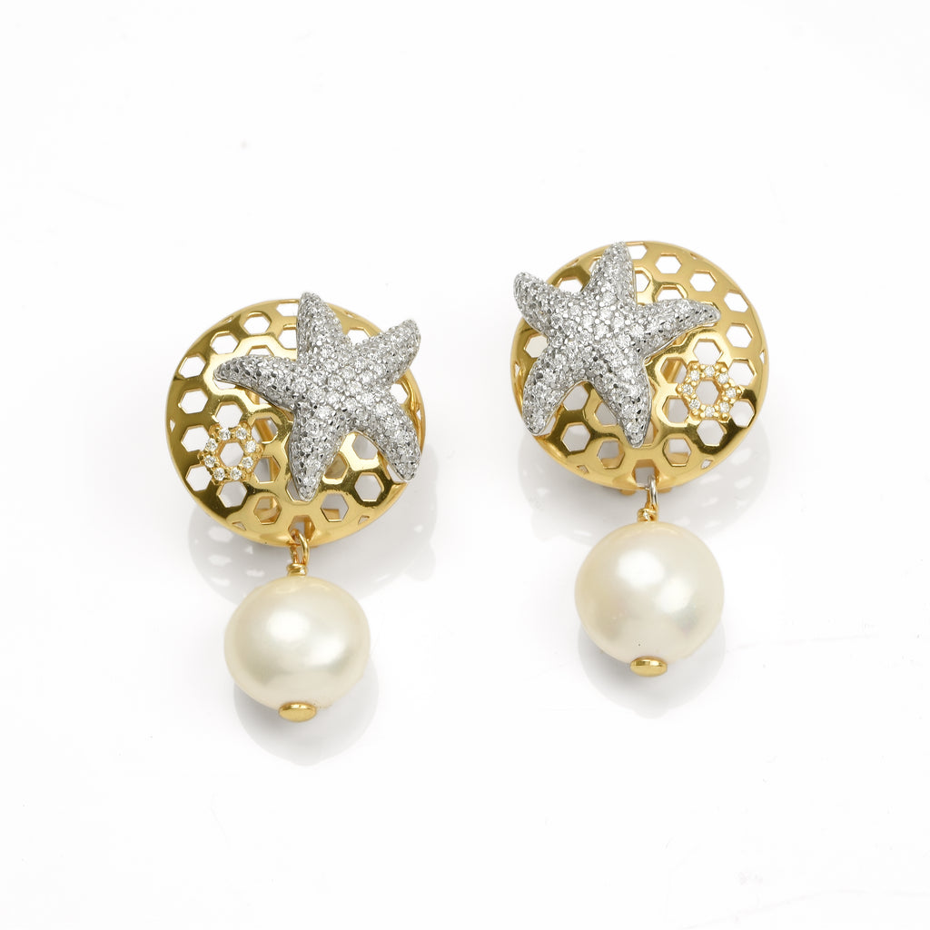 EARRINGS IN SILVER WITH PEARLS