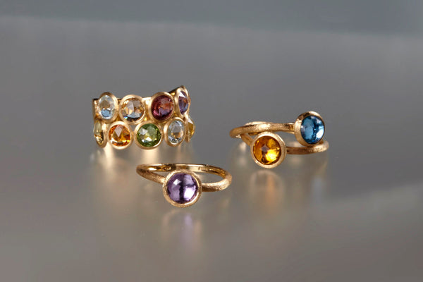 RING JAIPUR IN GOLD WITH CITRINE