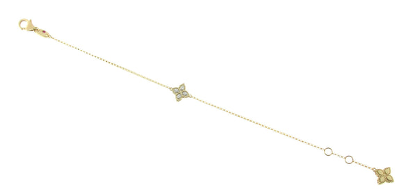 BRACELET PRINCESS FLOWER IN GOLD WITH DIAMONDS