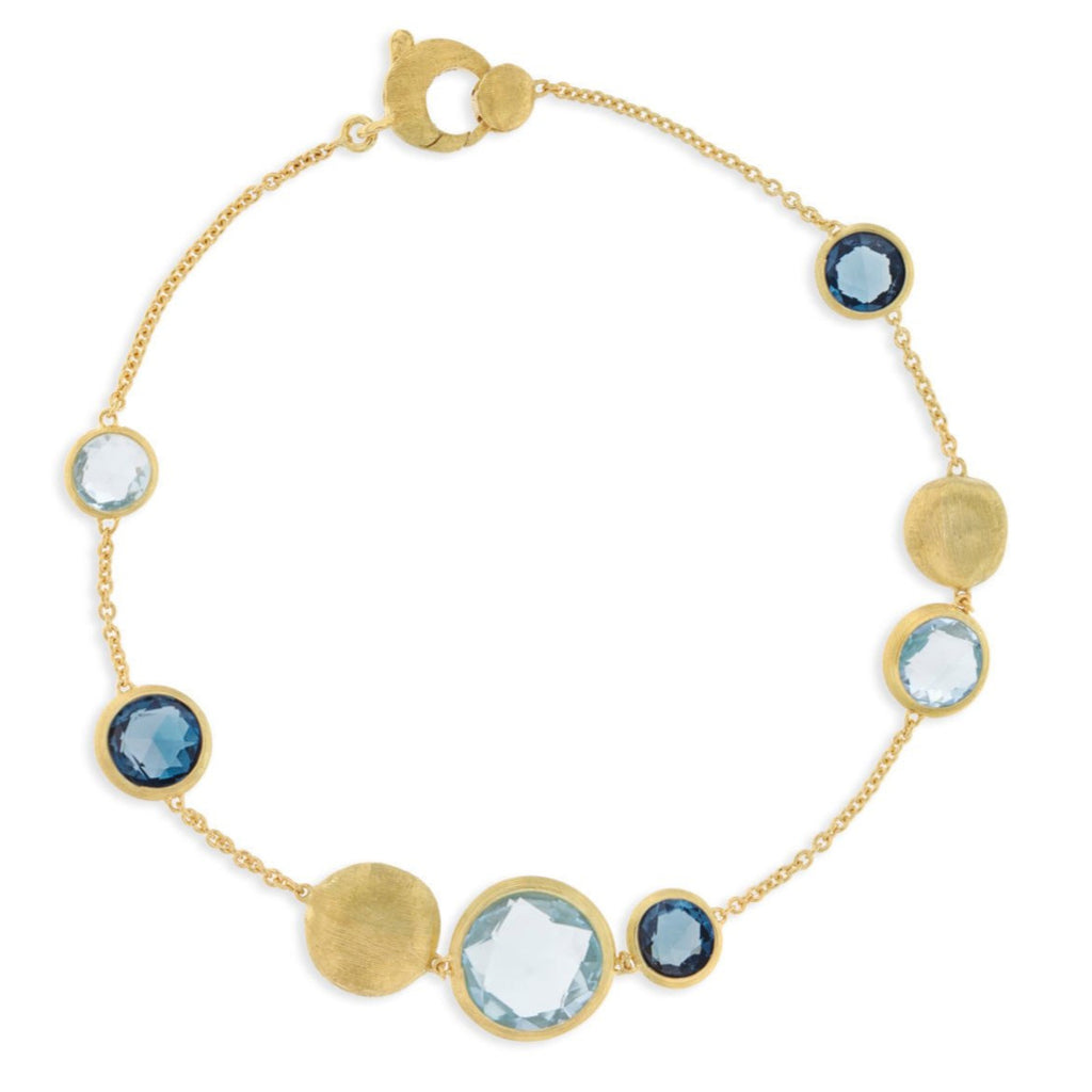 BRACELET JAIPUR IN GOLD WITH BLUE TOPAZ