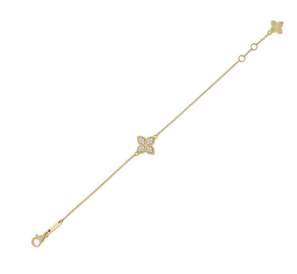 BRACELET PRINCESS FLOWER IN GOLD WITH DIAMONDS