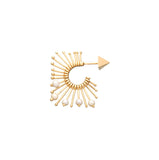 SINGLE EARRINGS SLIDE PEARLS IN GOLD