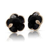 EARRINGS TON JOLI IN GOLD WITH BLACK ONYX AND DIAMONDS