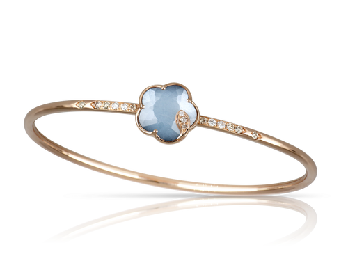 BRACELET PETIT JOLI LUNAIRE IN GOLD WITH ONYX AND WHITE MOONSTONE