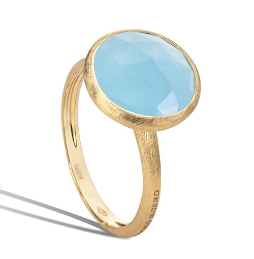 RING IN GOLD WITH AQUAMARINE