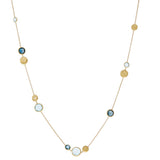 NECKLACE JAIPUR IN GOLD WITH BLUE TOPAZ