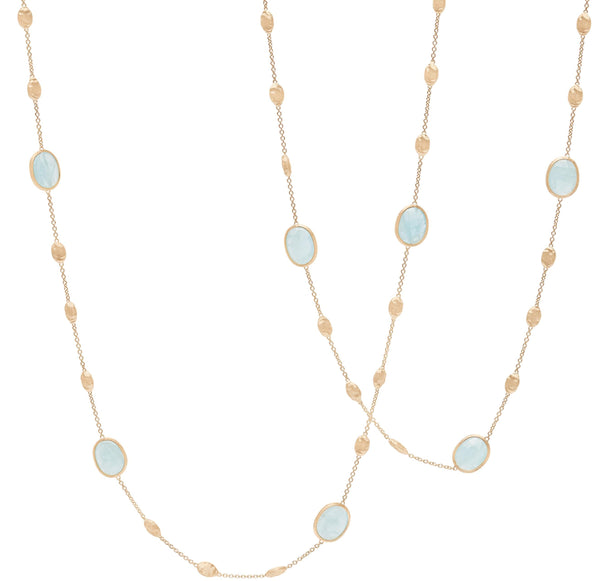 NECKLACE SIVIGLIA IN GOLD WITH AQUAMARINE