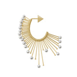 SINGLE EARRING SLIDE PEARLS IN GOLD