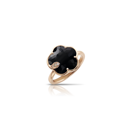 RING BON TON IN GOLD CHALCEDONY AND DIAMONDS