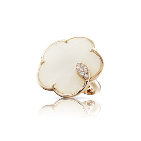 RING TON JOLI IN GOLD PINK CHALCEDONY AND DIAMONDS