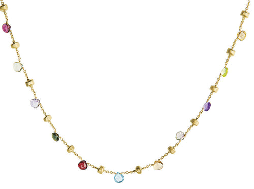 NECKLACE PARADISE IN GOLD WITH SEMIPRECIOUS STONES
