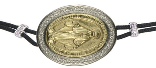 BRACELET WITH THE HOLY VIRGIN IN GOLD AND DIAMONDS