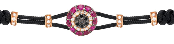 BRACELET WITH EVIL EYE IN GOLD WITH RUBIES