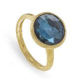 RING JAIPUR IN GOLD WITH LONDON BLUE TOPAZ