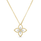 NECKLACE PRINCESS FLOWER IN GOLD WITH DIAMONDS
