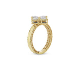 RING PRINCESS FLOWER IN GOLD WITH DIAMONDS