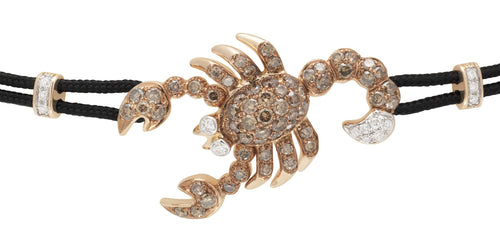 BRACELET WITH SCORPION IN GOLD AND DIAMONDS