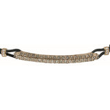 BRACELET WITH ROUNDED BAR IN GOLD AND DIAMONDS