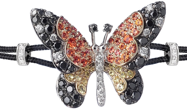 BRACELET WITH BUTTERFLY IN GOLD WITH SAPPHIRES AND DIAMONDS