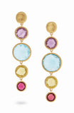 EARRINGS JAIPUR IN GOLD WITH SEMIPRECIOUS STONES