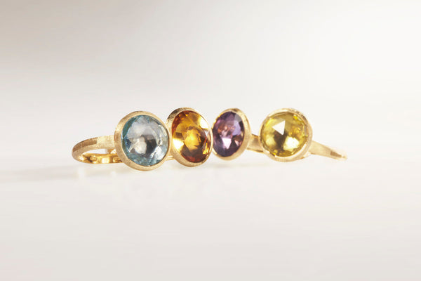 RING JAIPUR IN GOLD WITH BLUE TOPAZ