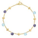 BRACELET PARADISE IN GOLD WITH IOLITE AND BLUE TOPAZ