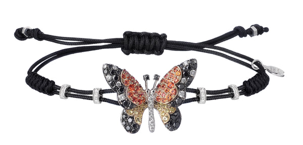 BRACELET WITH BUTTERFLY IN GOLD WITH SAPPHIRES AND DIAMONDS